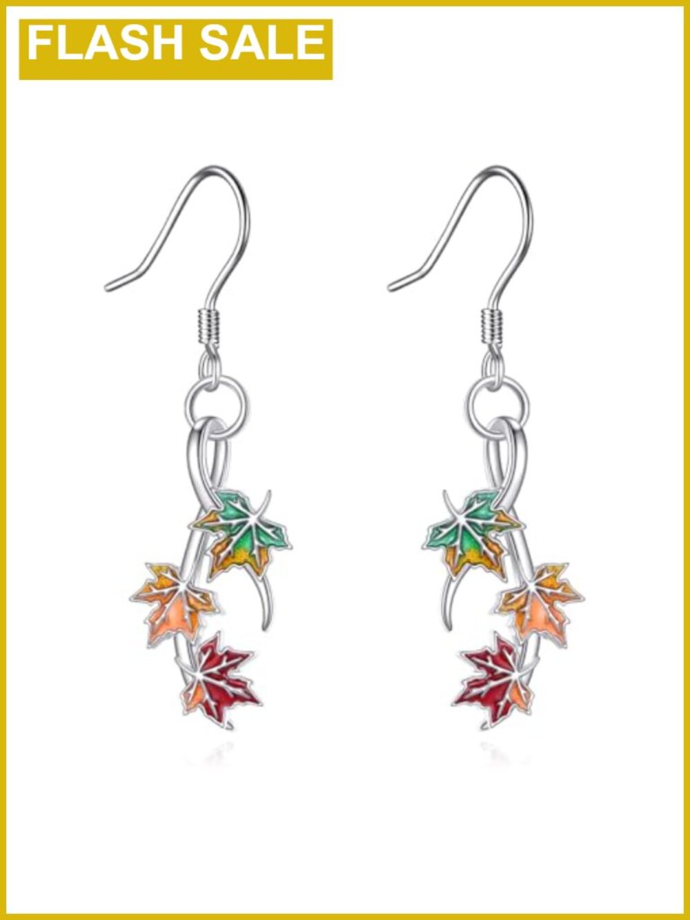 925 Sterling Silver Maple Leaf Dangle Earrings Plant Jewelry Gift for Women